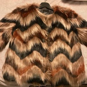 Shaggy faux fur jacket